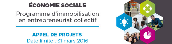 Économie sociale : Programme d'immobilisation en entrepreneuriat collectif