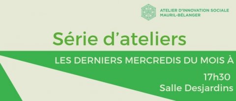 Série d'ateliers : les derniers mercredis du mois à 17h30