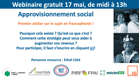 Webinaire gratuit sur l'approvisionnement social